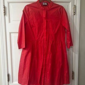 Tuckernuck Pink Cotton Royal Shirt Dress Large
